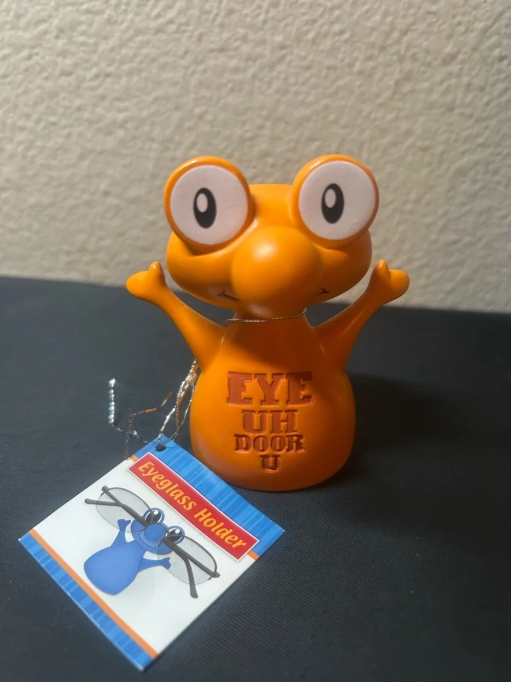 Orange Eyeglass Holder Novelty Frog - Eyel U Door U